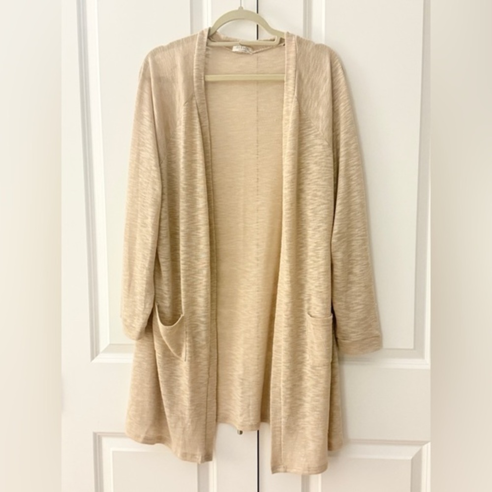 Elesol Knit Buttonless Cardigan Sweater. Long, Lightweight, & Stretchy! XXL
